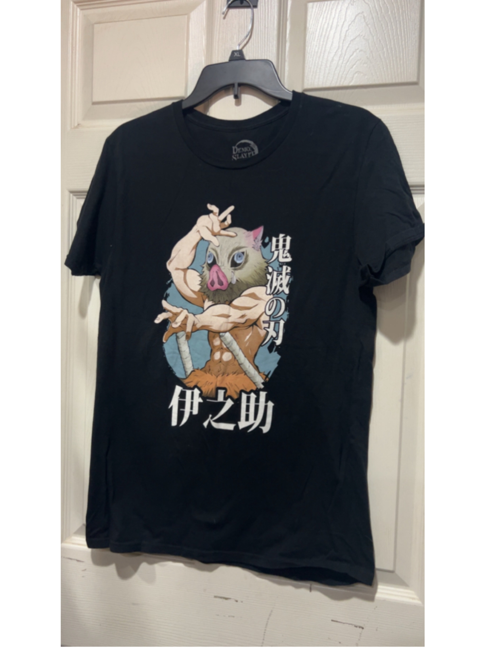 Men's Demon Slayer Inosuke Graphic T-Shirt Black Size M